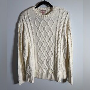 Show Me Your Mumu Day To Day Cable Knit‎ Sweater Cream XS NWT $148